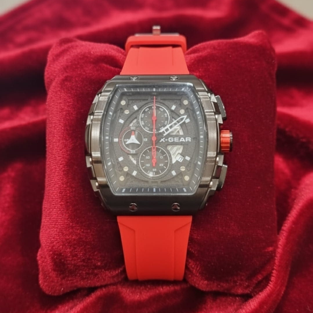GEAR Racing-Inspired Chronograph – red Strap Limited Edition