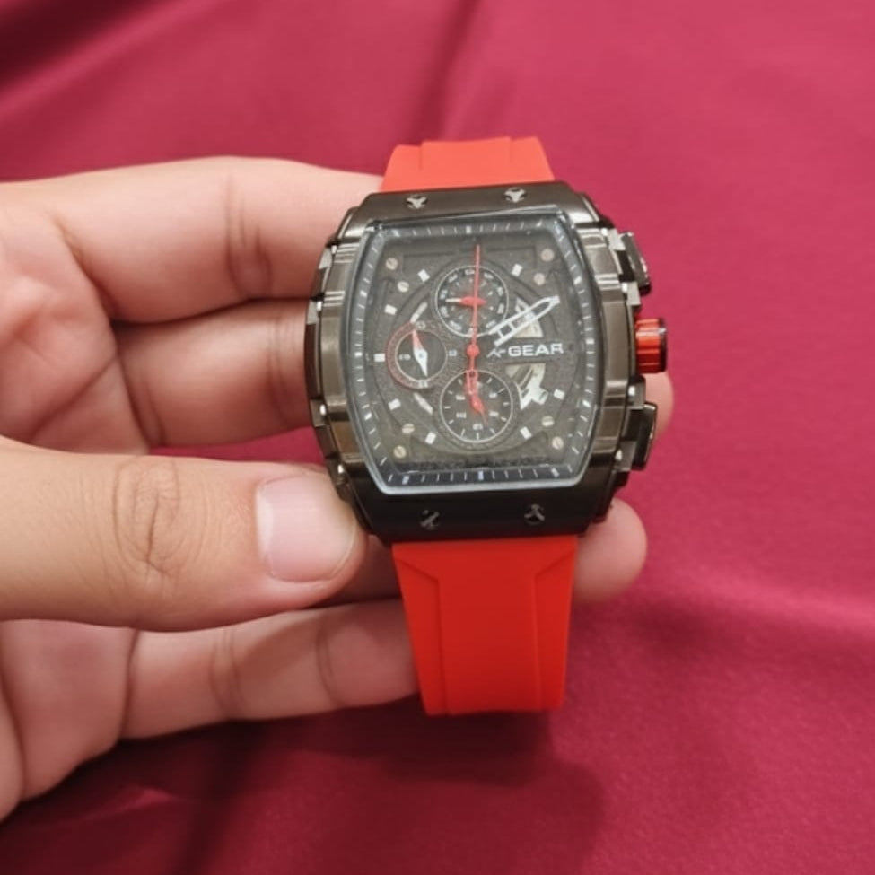 GEAR Racing-Inspired Chronograph – red Strap Limited Edition