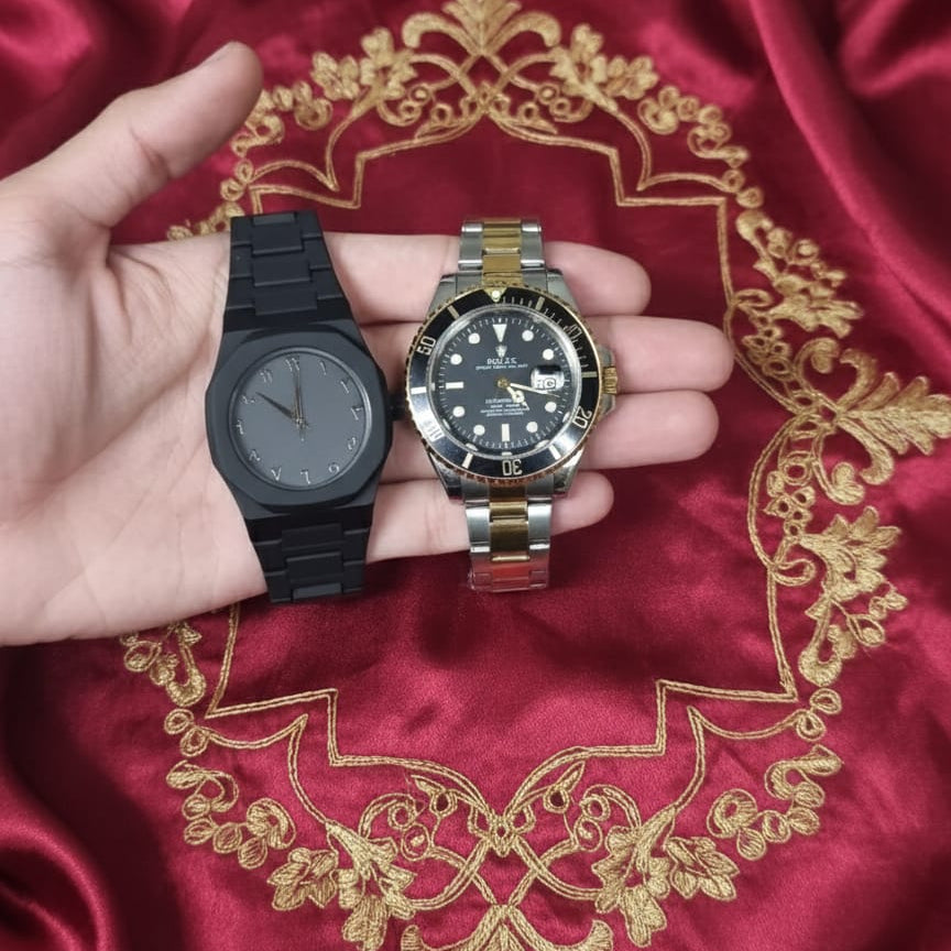 ROLEX SUBMARINER CHAIN with Rotating Dial with Date Buy one get one Aura free