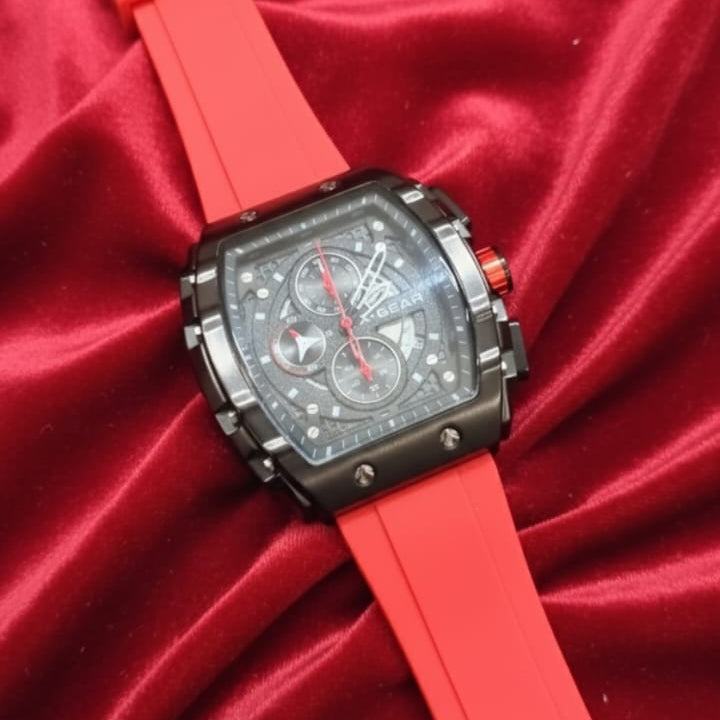 GEAR Racing-Inspired Chronograph – red Strap Limited Edition