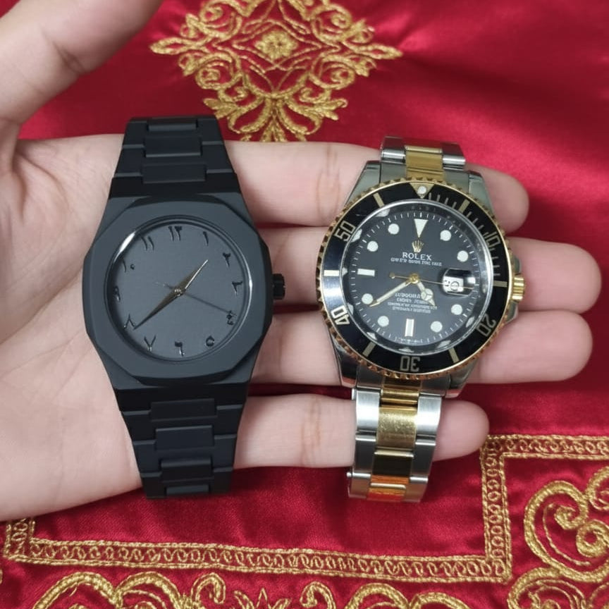 ROLEX SUBMARINER CHAIN with Rotating Dial with Date Buy one get one Aura free
