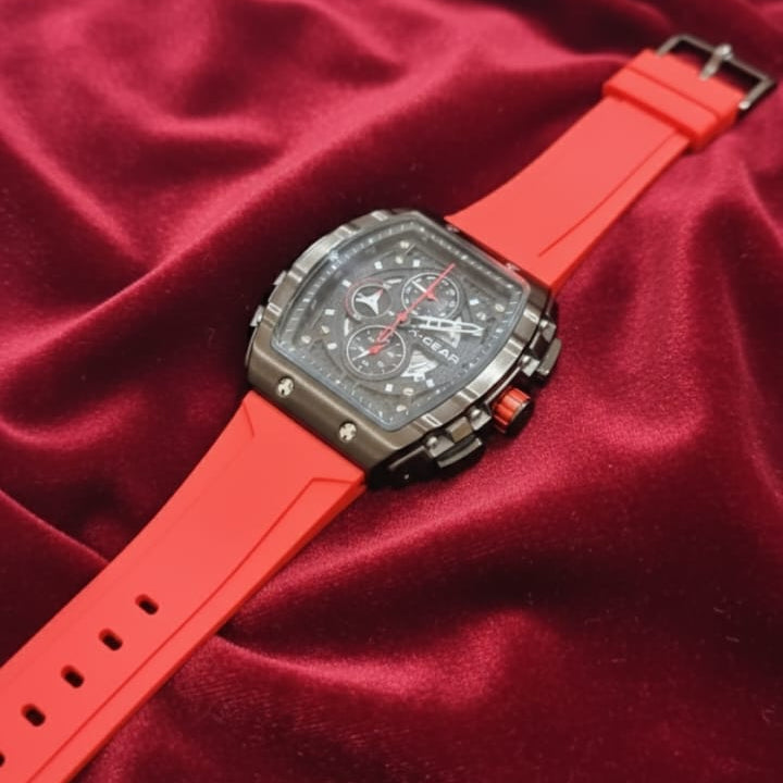 GEAR Racing-Inspired Chronograph – red Strap Limited Edition