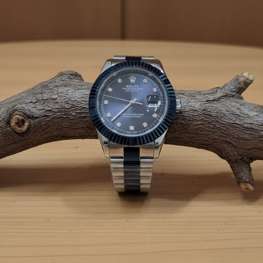 Rolex Oyster Perpetual Datejust A beautiful combination of blue diamonds and a sparkling bezel